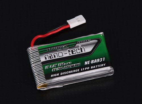 N750.1S.35 Turnigy nano-tech 750mah 1S 35~70C Lipo Pack (Fits Nine Eagles Solo-Pro 180) (20386) [921